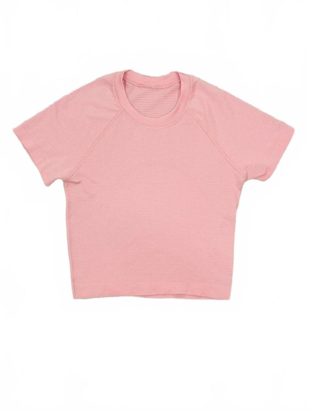 Lululemon Swiftly Tech Cropped Short‎ Sleeve Shirt 2.0 Pink Size 2